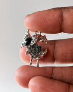 Black Butterfly moon charm - 3 pc