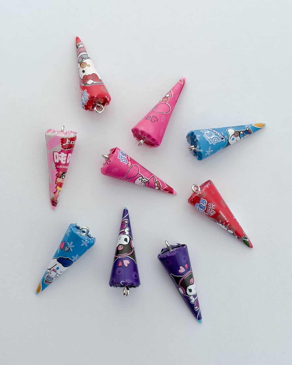 Ice cream cone charm- 10 pc
