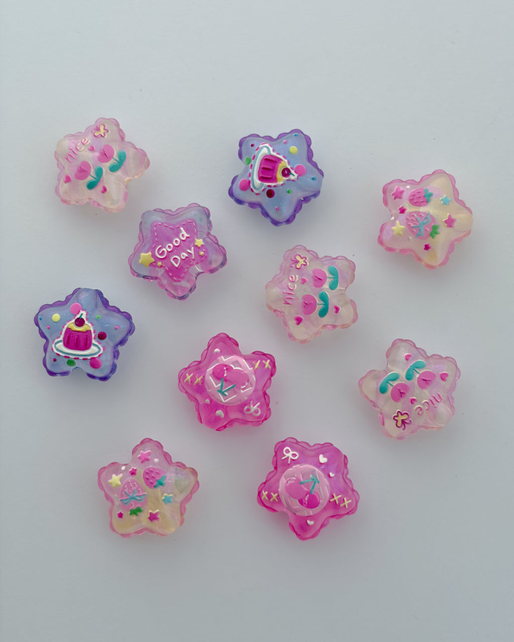3.0 fancy acrylic beads - 10 pc