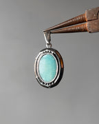 Mini blue oval open heart - 12 pc