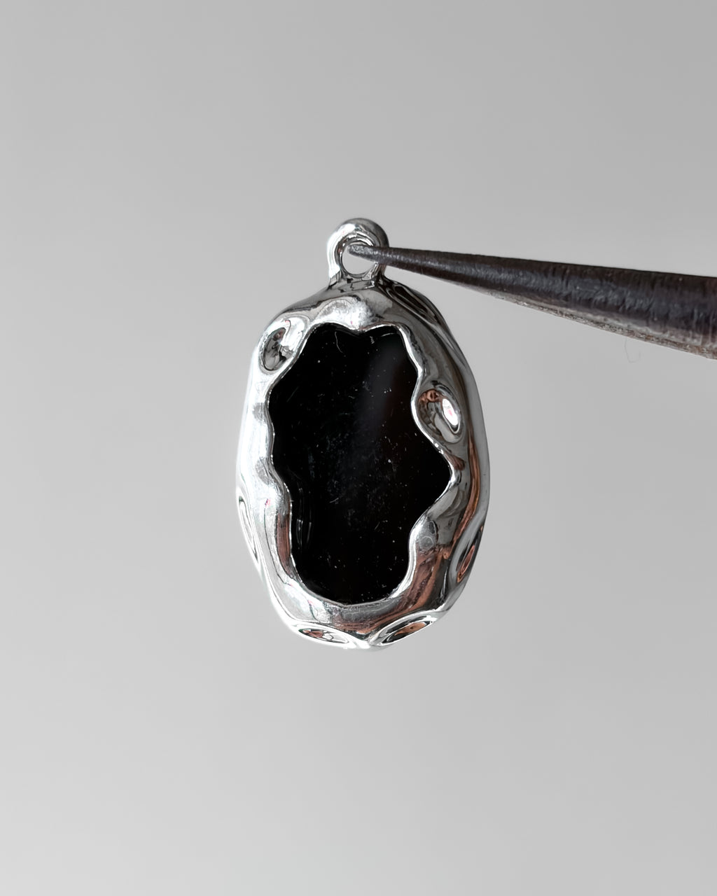 Uneven black opal charm - 3 pc