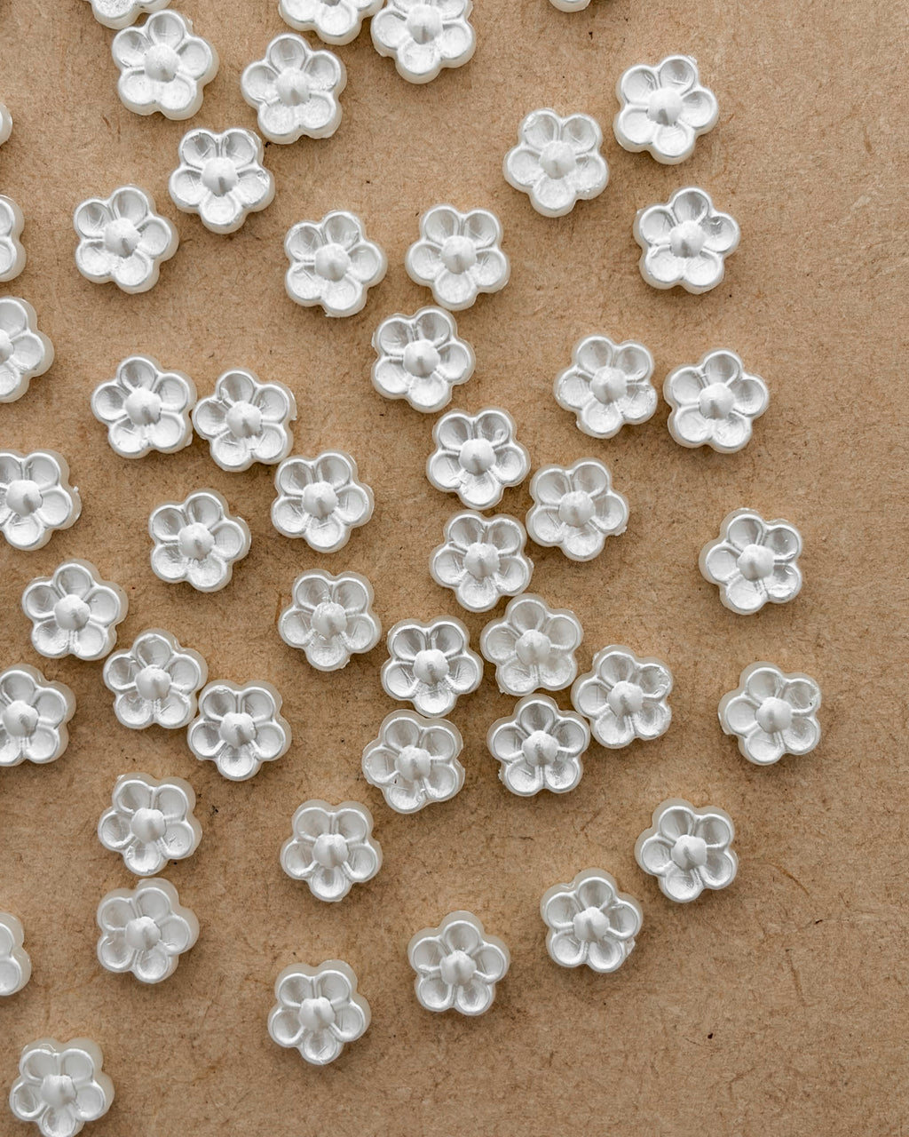 1.0 pearl flower beads - 25 grams
