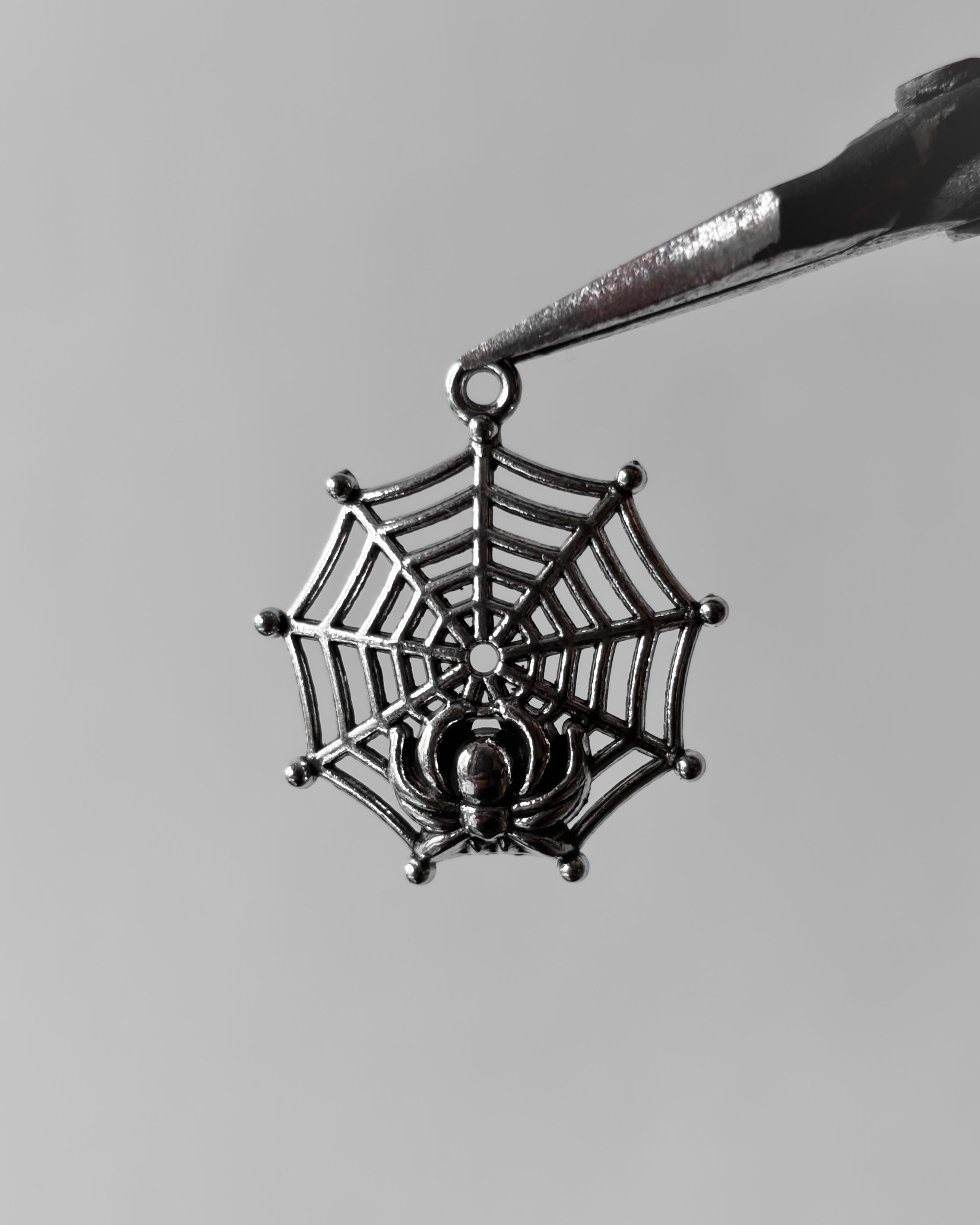 Spider with web charm - 10 pc