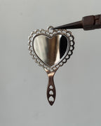 Heart mirror charm - 1 pc