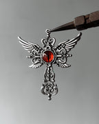 Devil cross wing charm