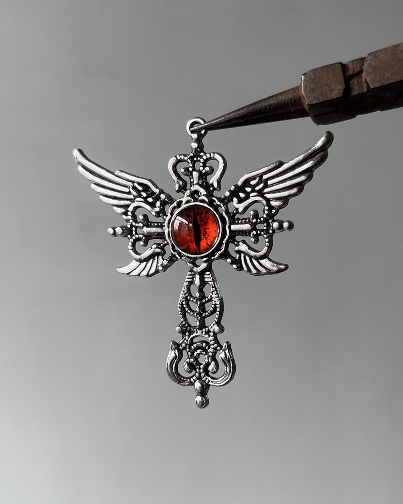 Devil cross wing charm – Sonal Beads