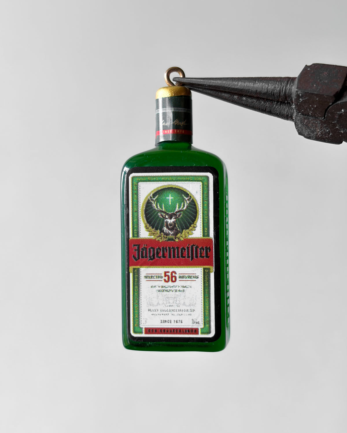 Miniature Jagermeister charm
