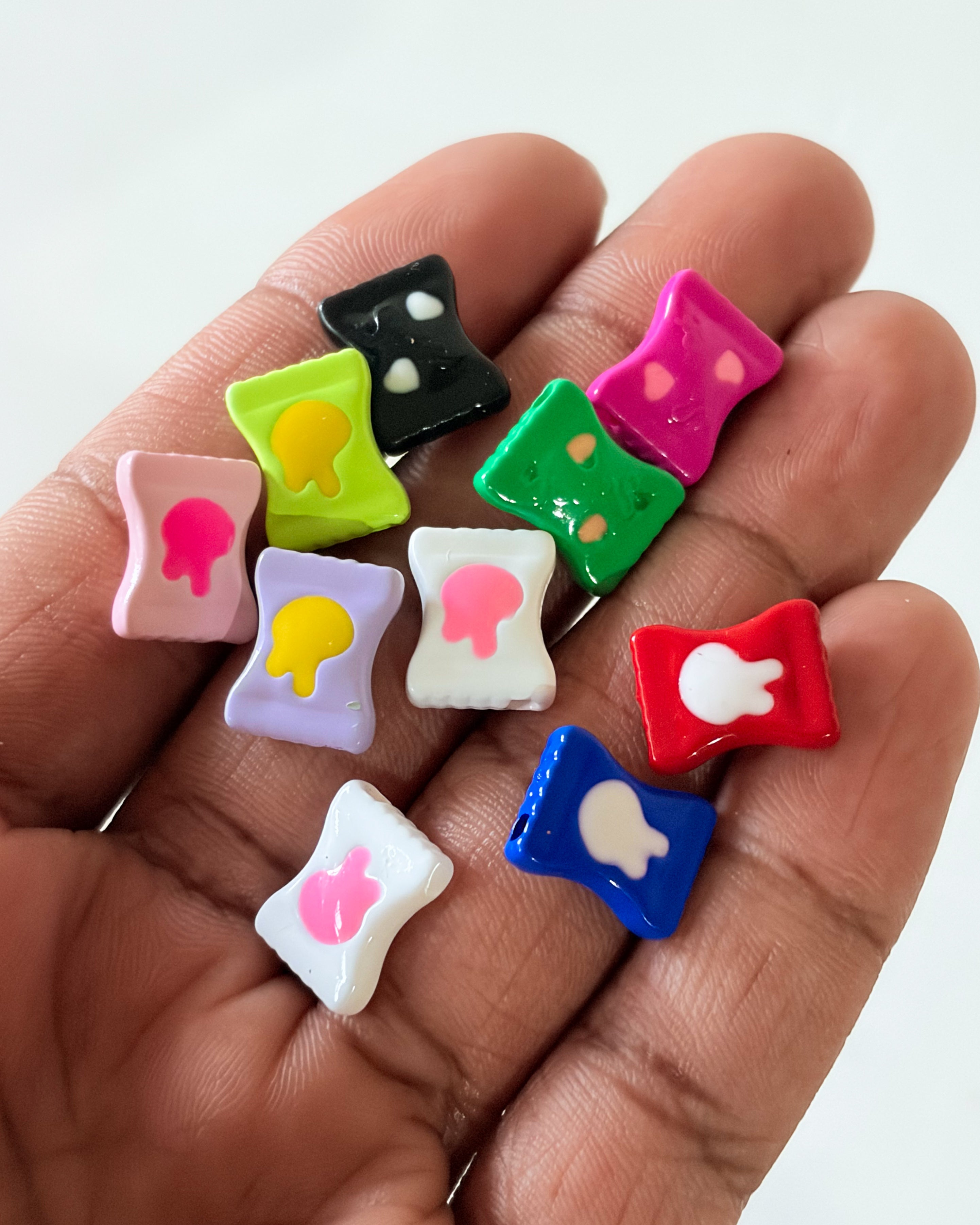 Chocolate beads - 10 pc