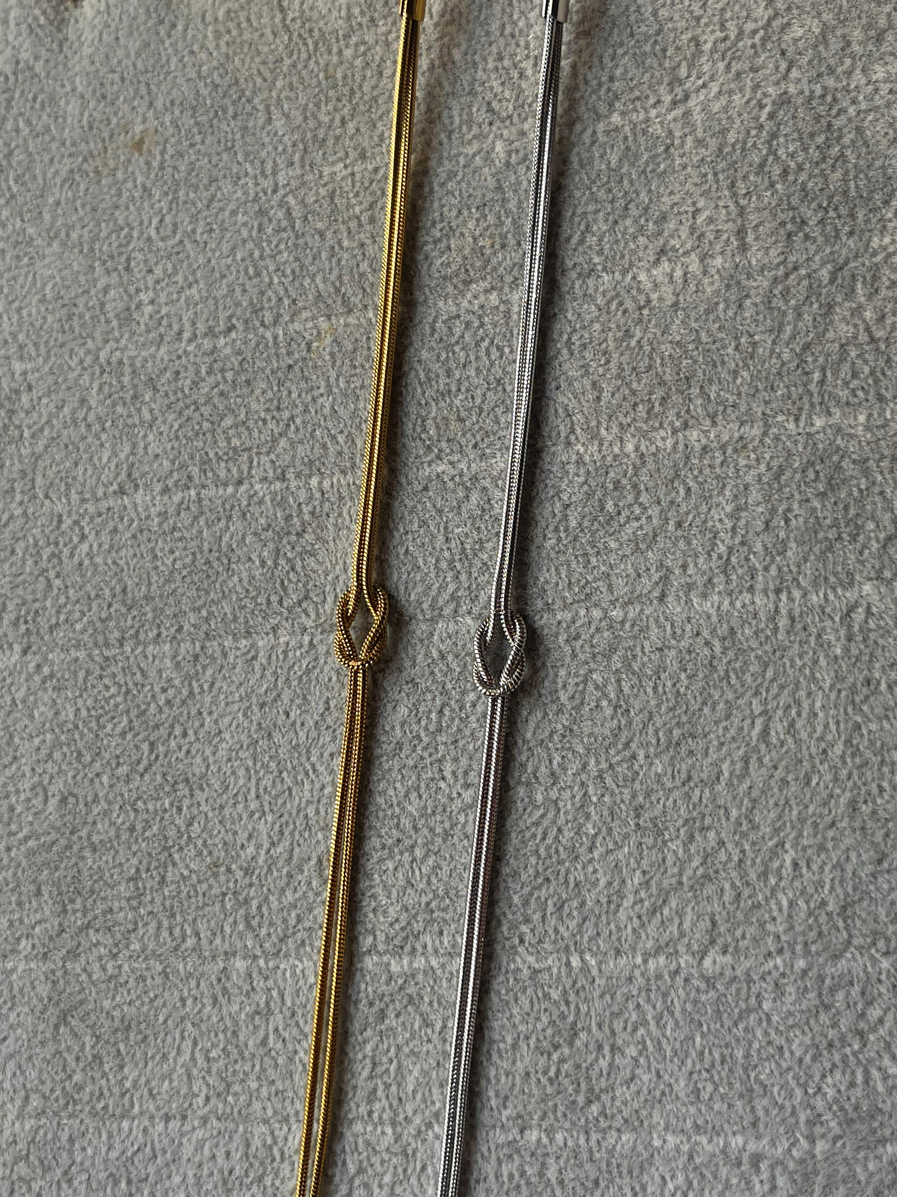 Stainless steel knot bracelet - 1 pair