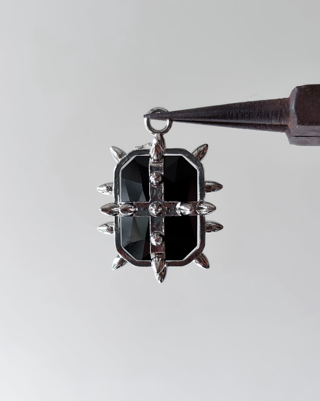 Square Spike charm- 3 pc