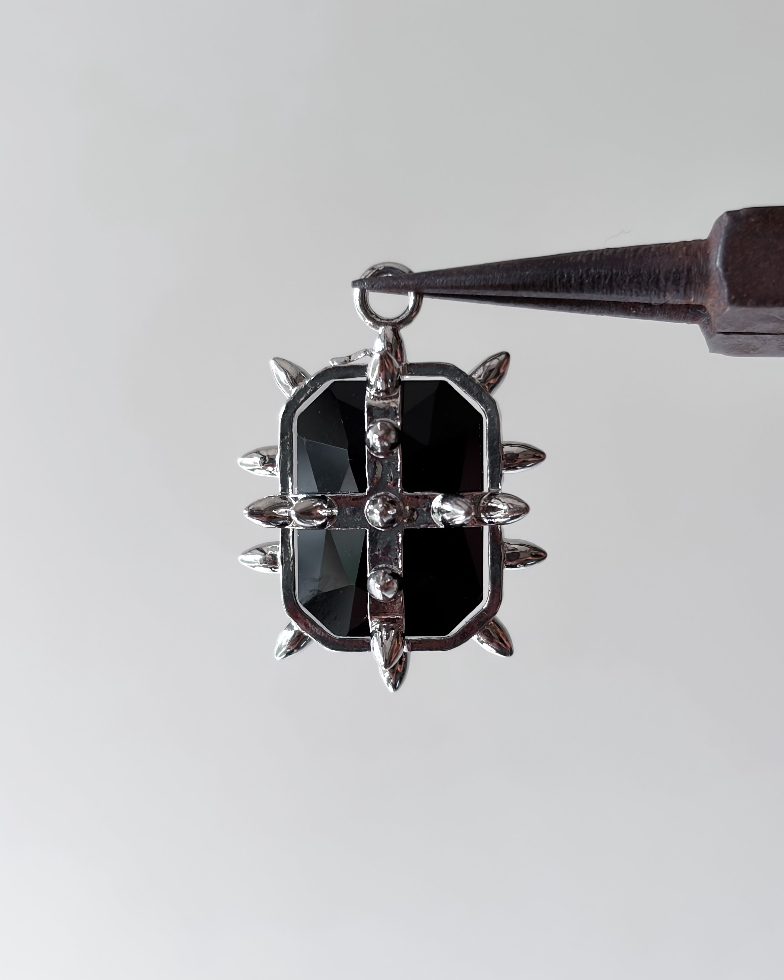 Square Spike charm- 3 pc