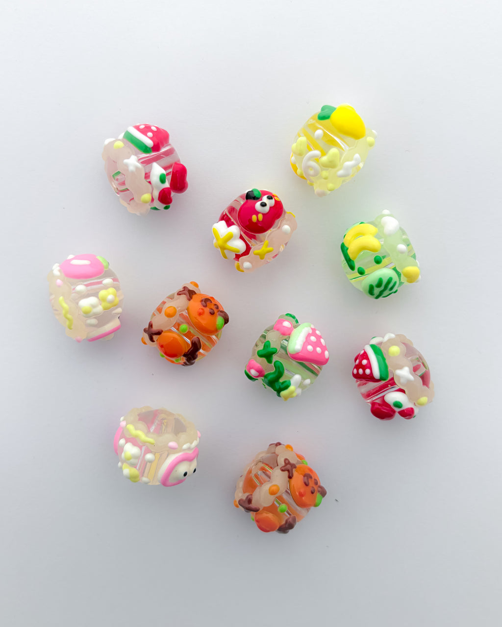 45.0 fancy acrylic beads - 10 pc