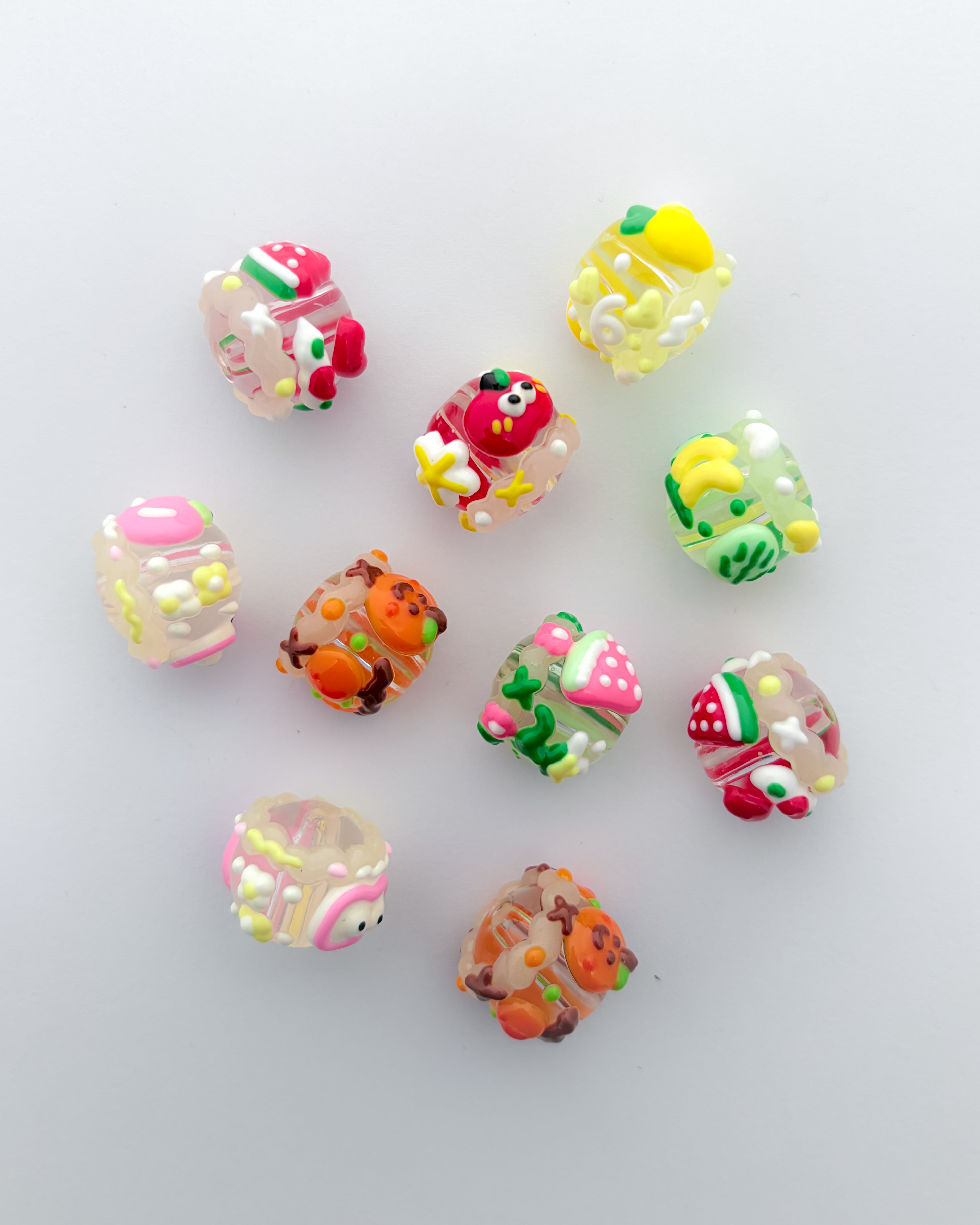 45.0 fancy acrylic beads - 10 pc