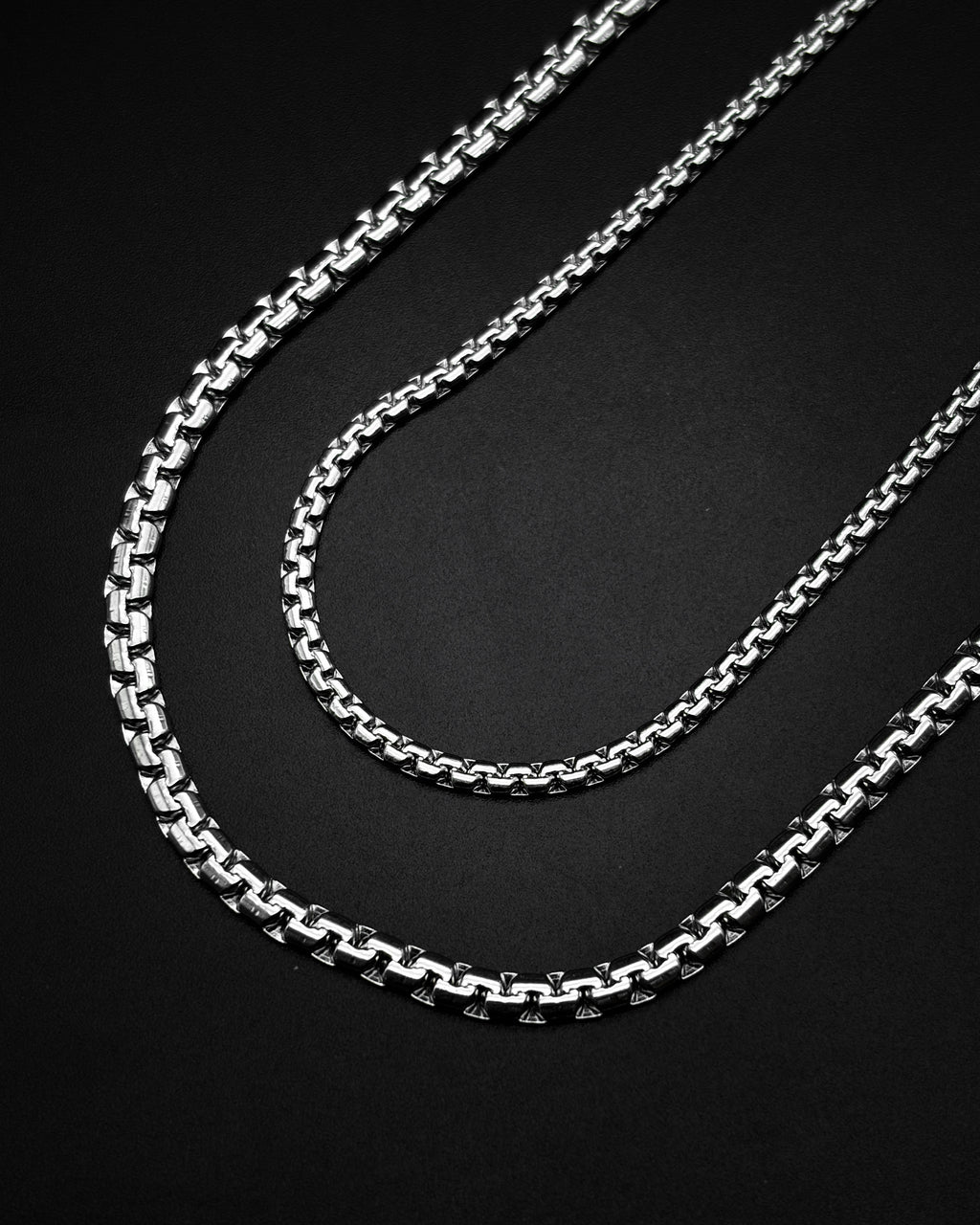 Stainless steel flat box chain