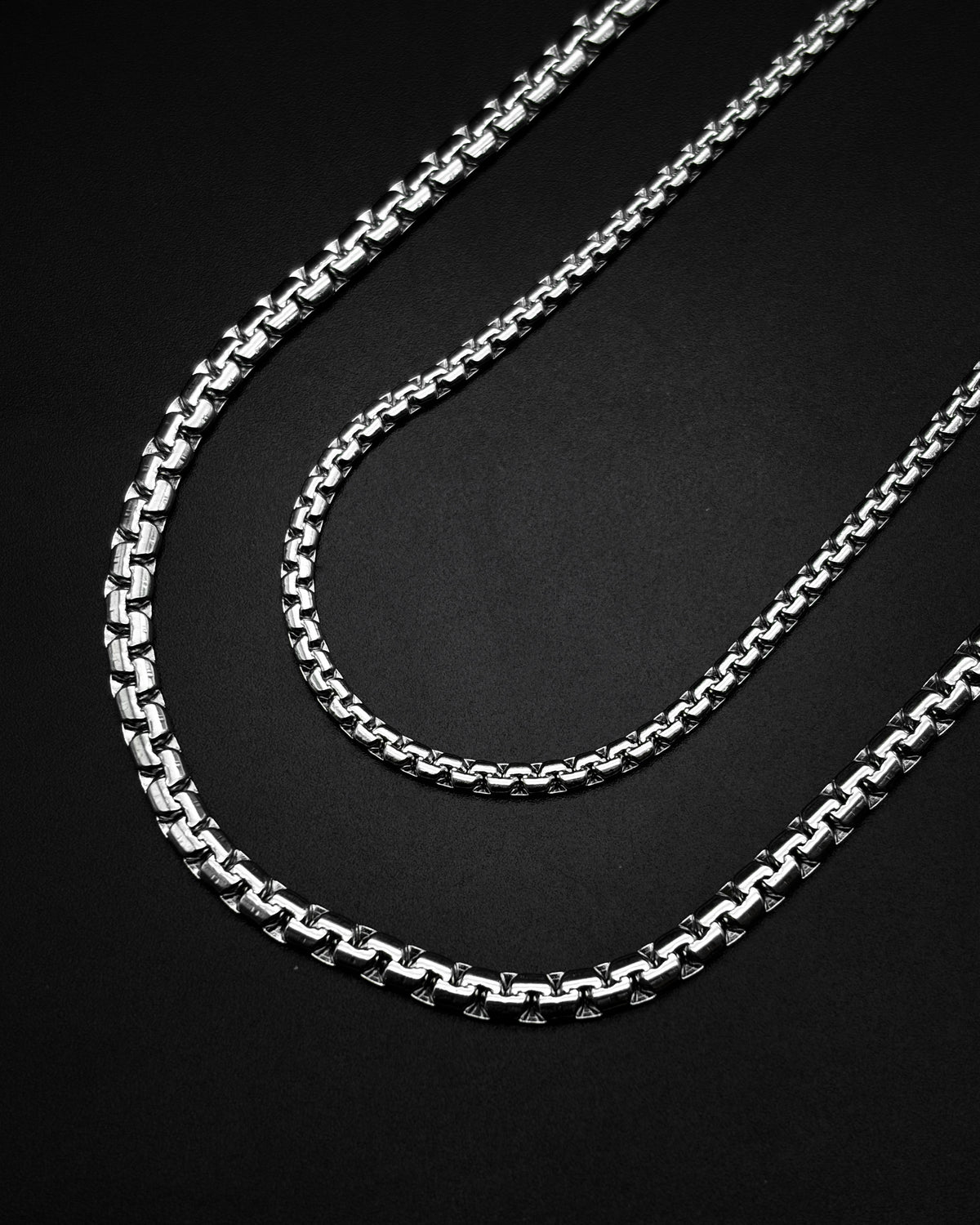 Stainless steel flat box chain