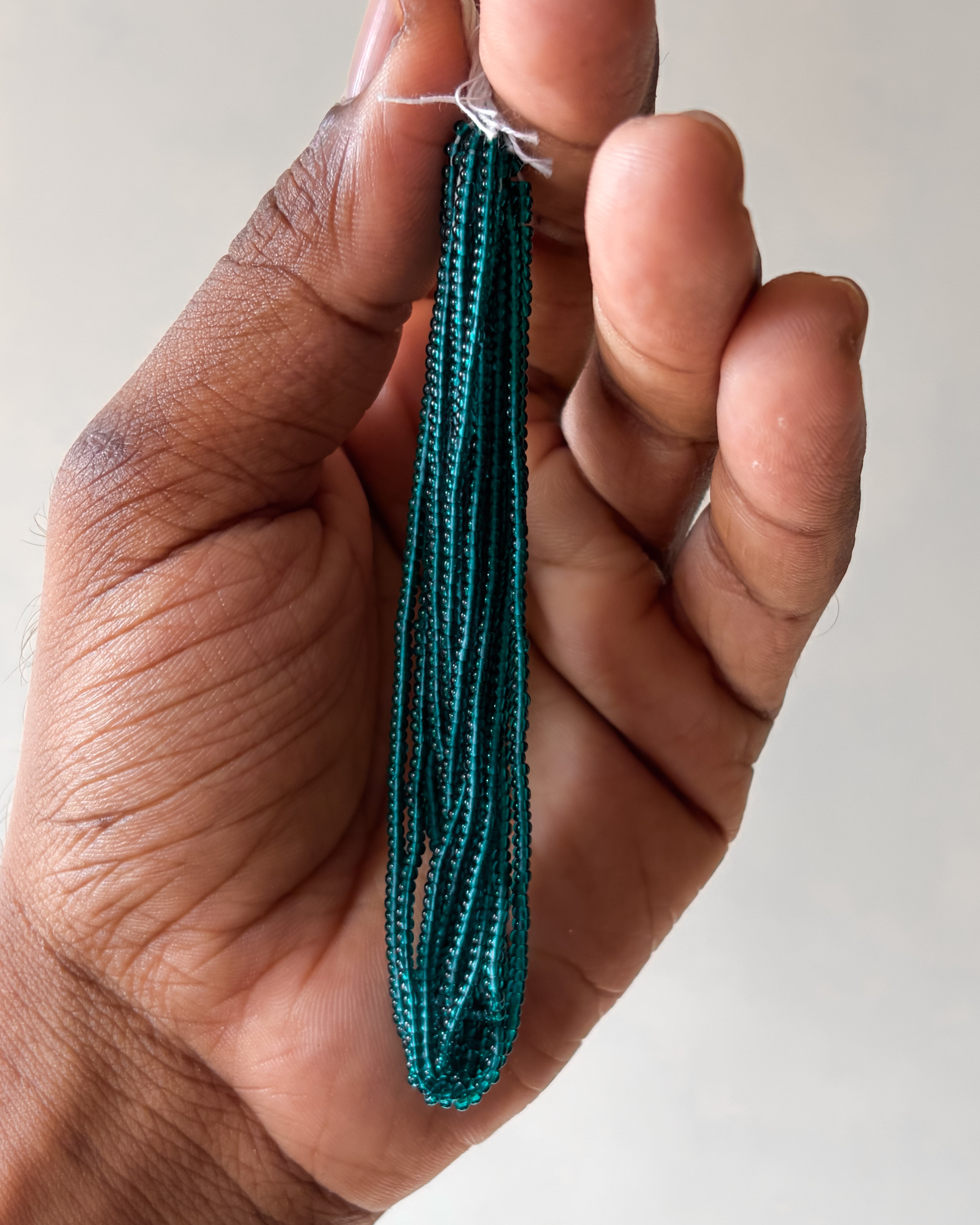 Peacock green 11/0 size seed beads