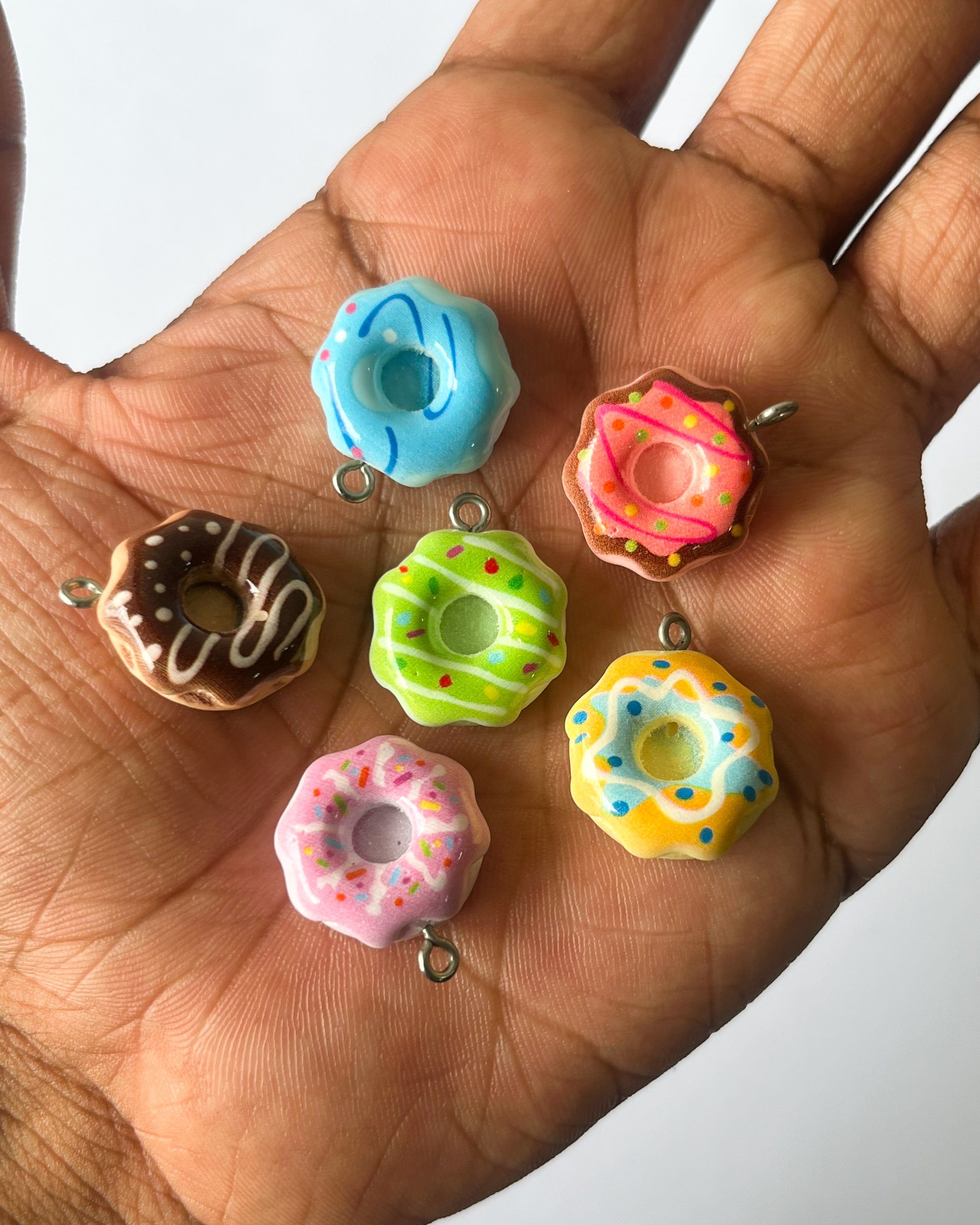 “Hooks are rusting” Donut charms - 10 pcs