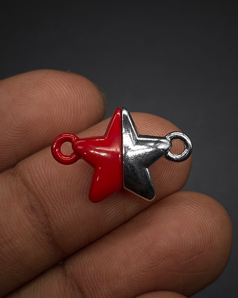 Red and silver Star magnet | 1 pc