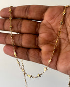 Gold star link chain - 1 meter