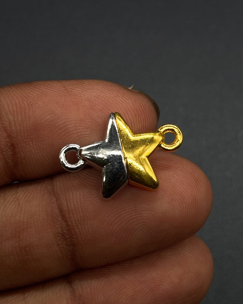 Gold and silver Star magnet / 1 pc