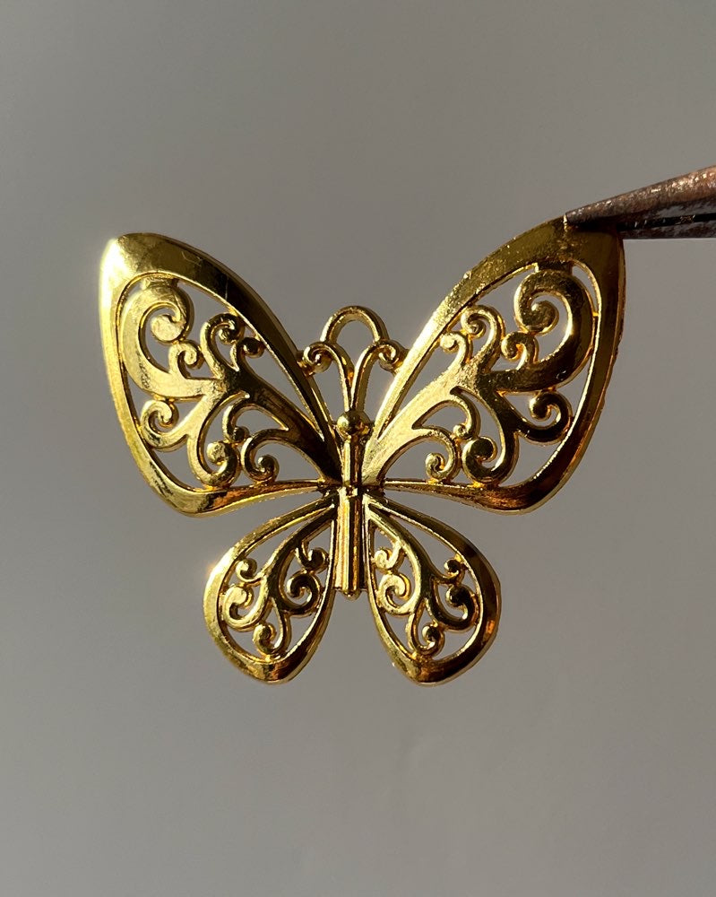Gold Chunky Butterfly Pendant | 1 pc