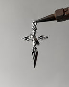 Oynx ring cross pendant