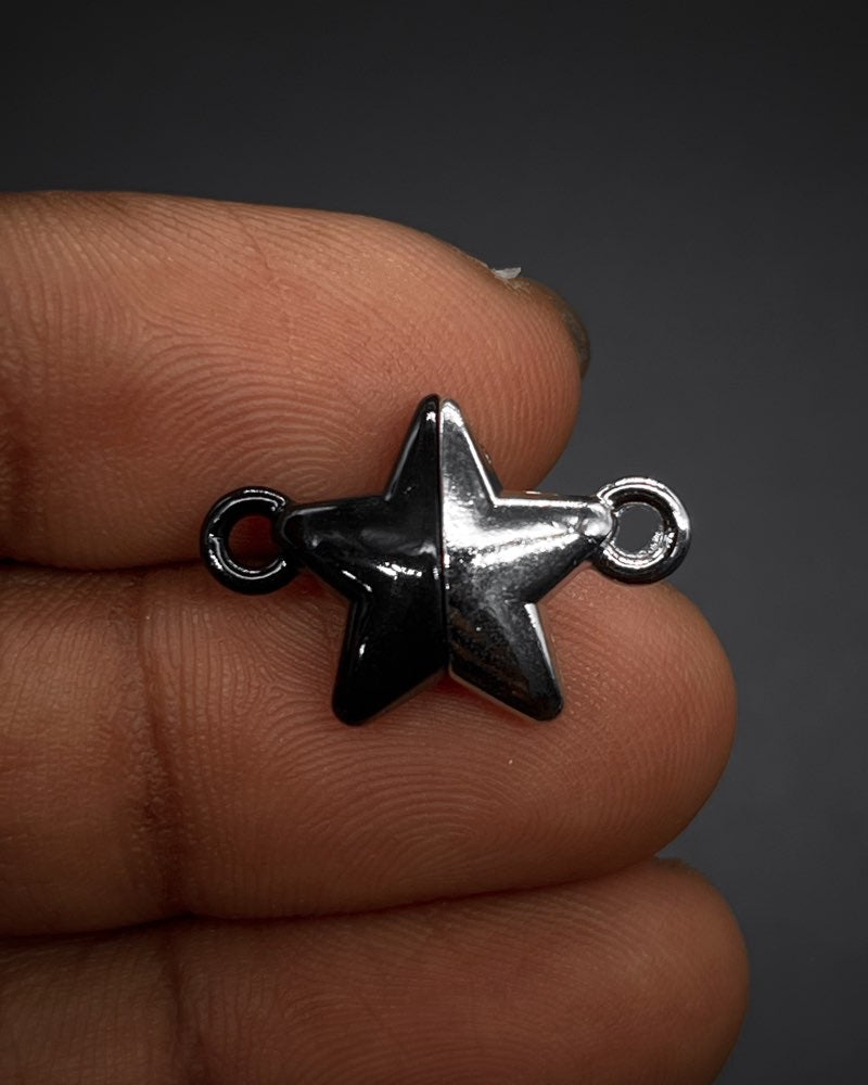 Black and silver Star magnet | 1 pc