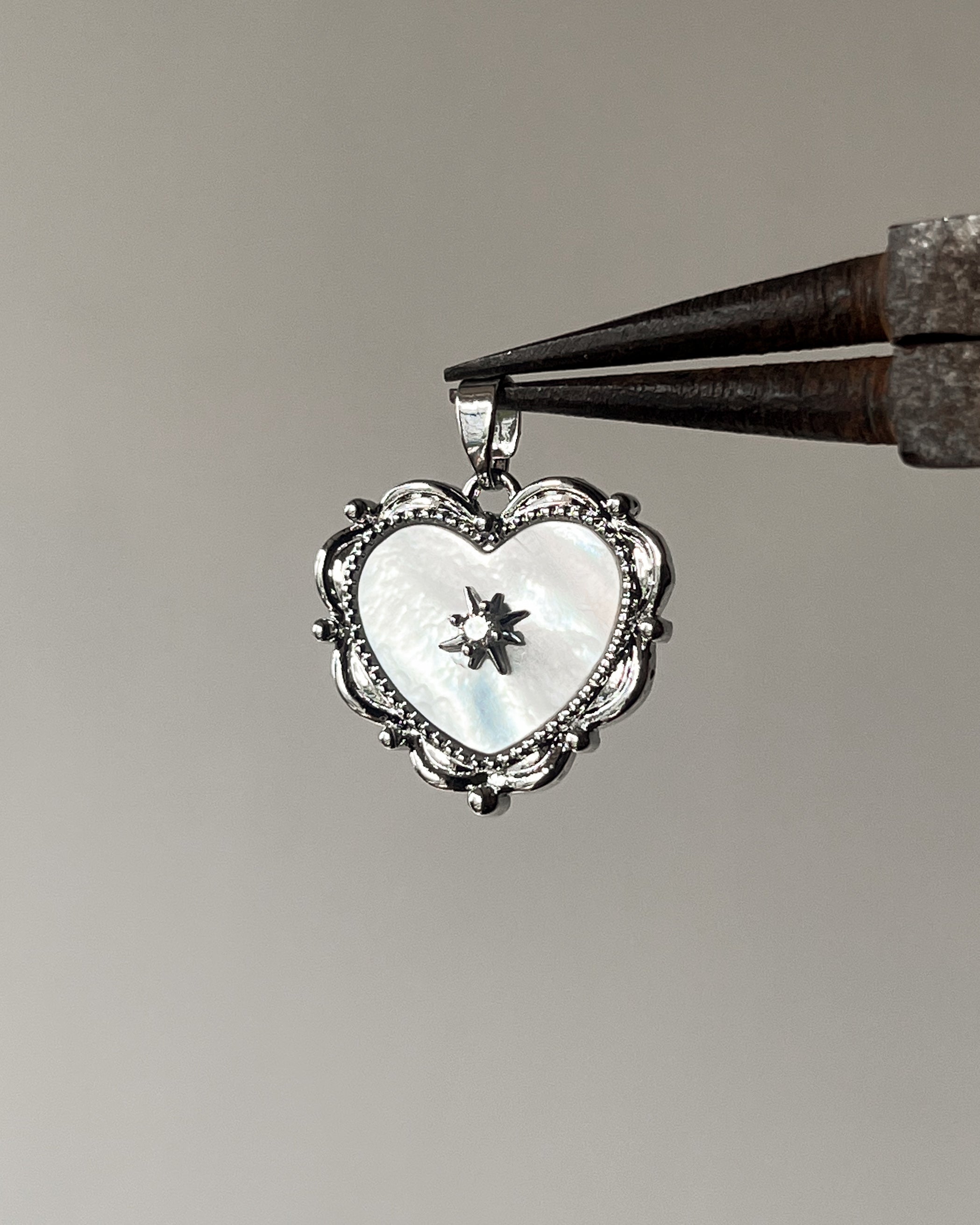 Premium silver Heart charm
