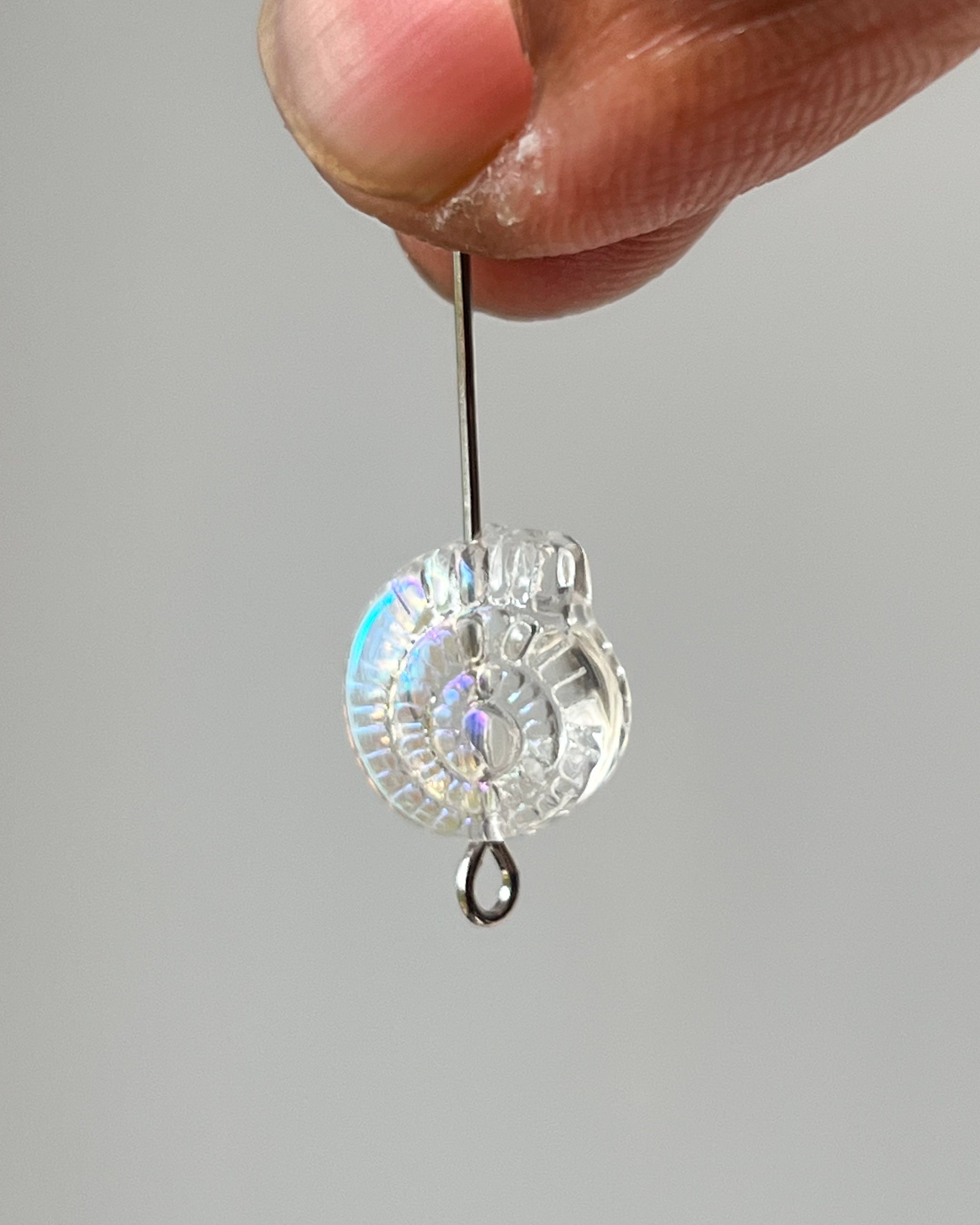 Shell glass Beads // 10 pc