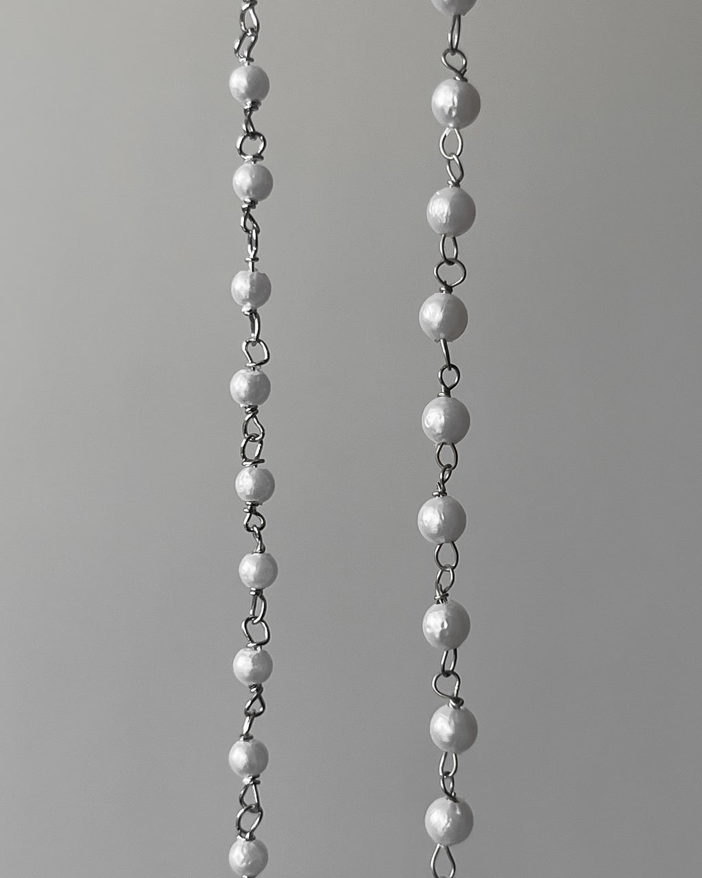 Silver pearl chain | 1 meter