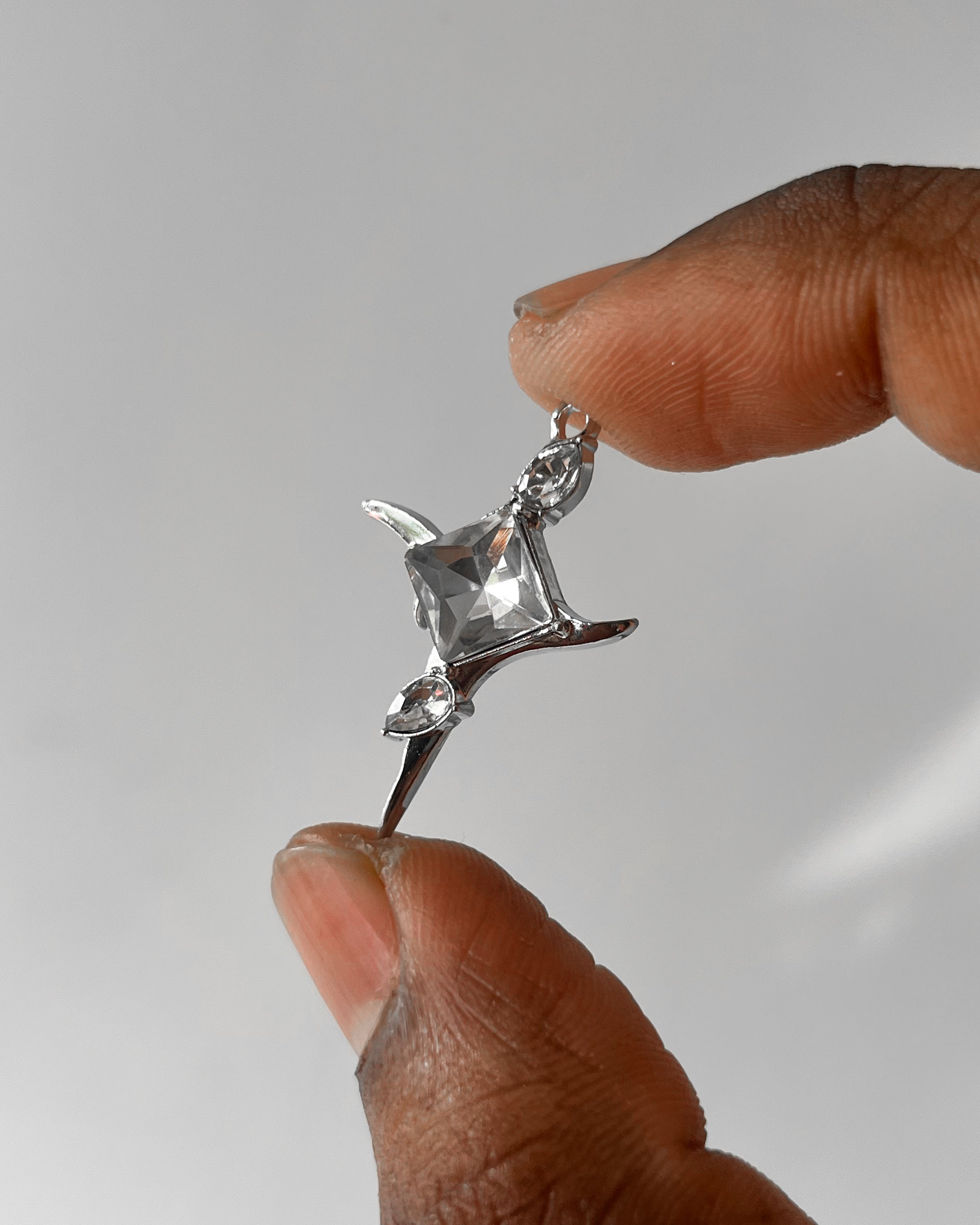Stone cross charm