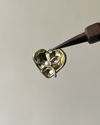 Heart pearl bow charm