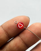Red heart beads / 25 grams