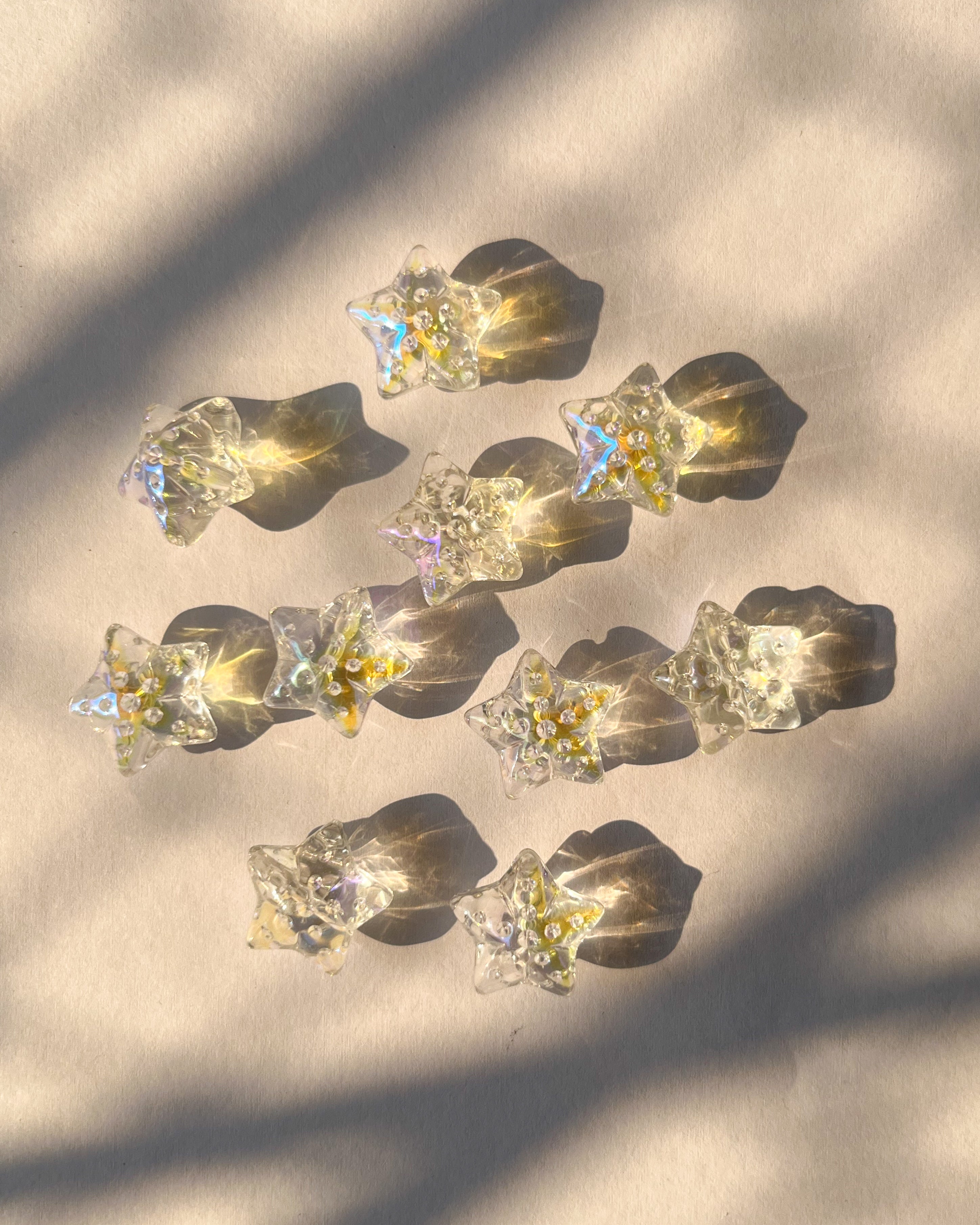 Chunky star Beads // 10 pc