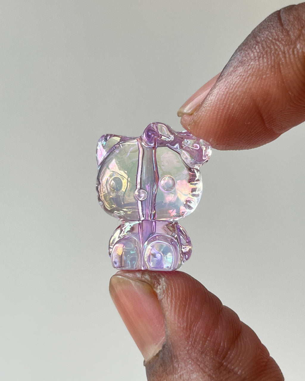Purple kitty Bead 10 pc