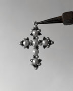 Pearl Black stone cross