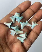 Blue lily beads - 25 grams