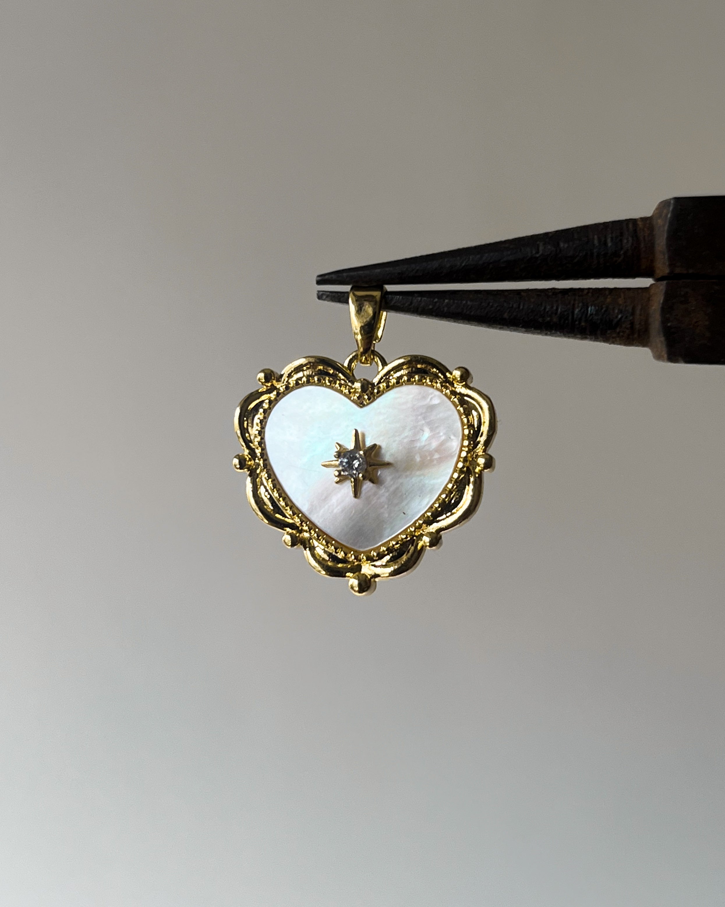 Premium gold Heart charm