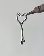 Heart key charm