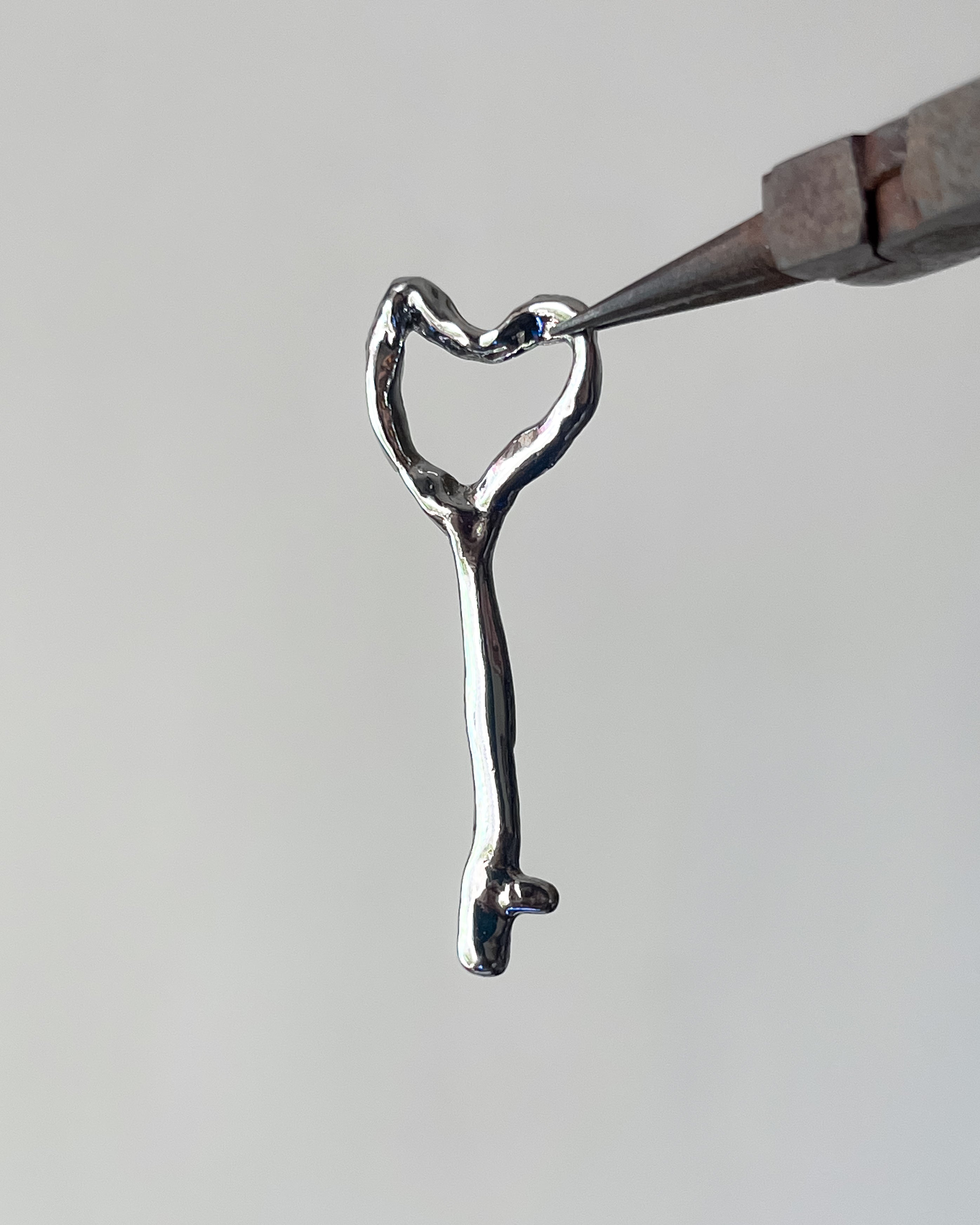 Heart key charm