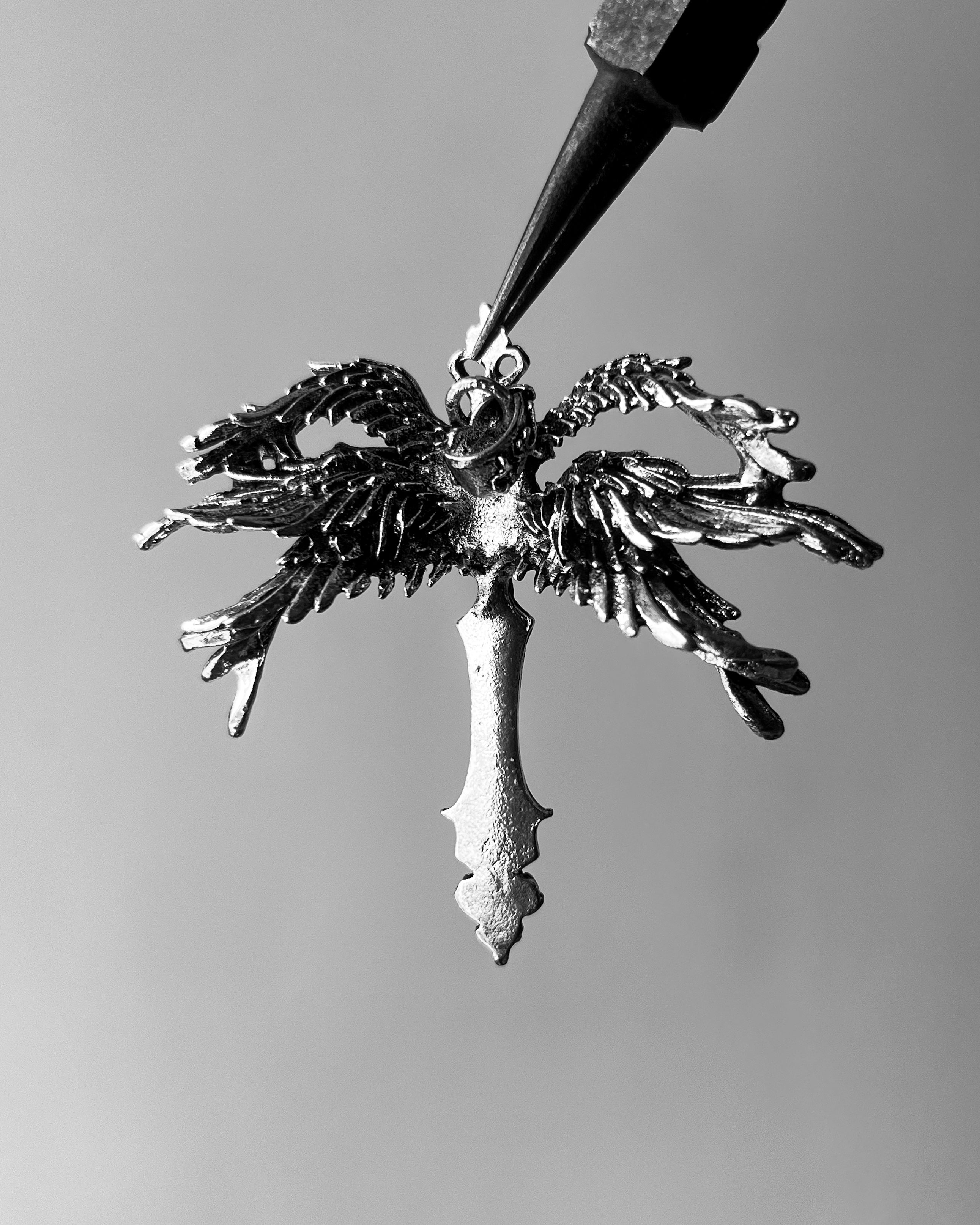 Angel cross necklace - 1 pc