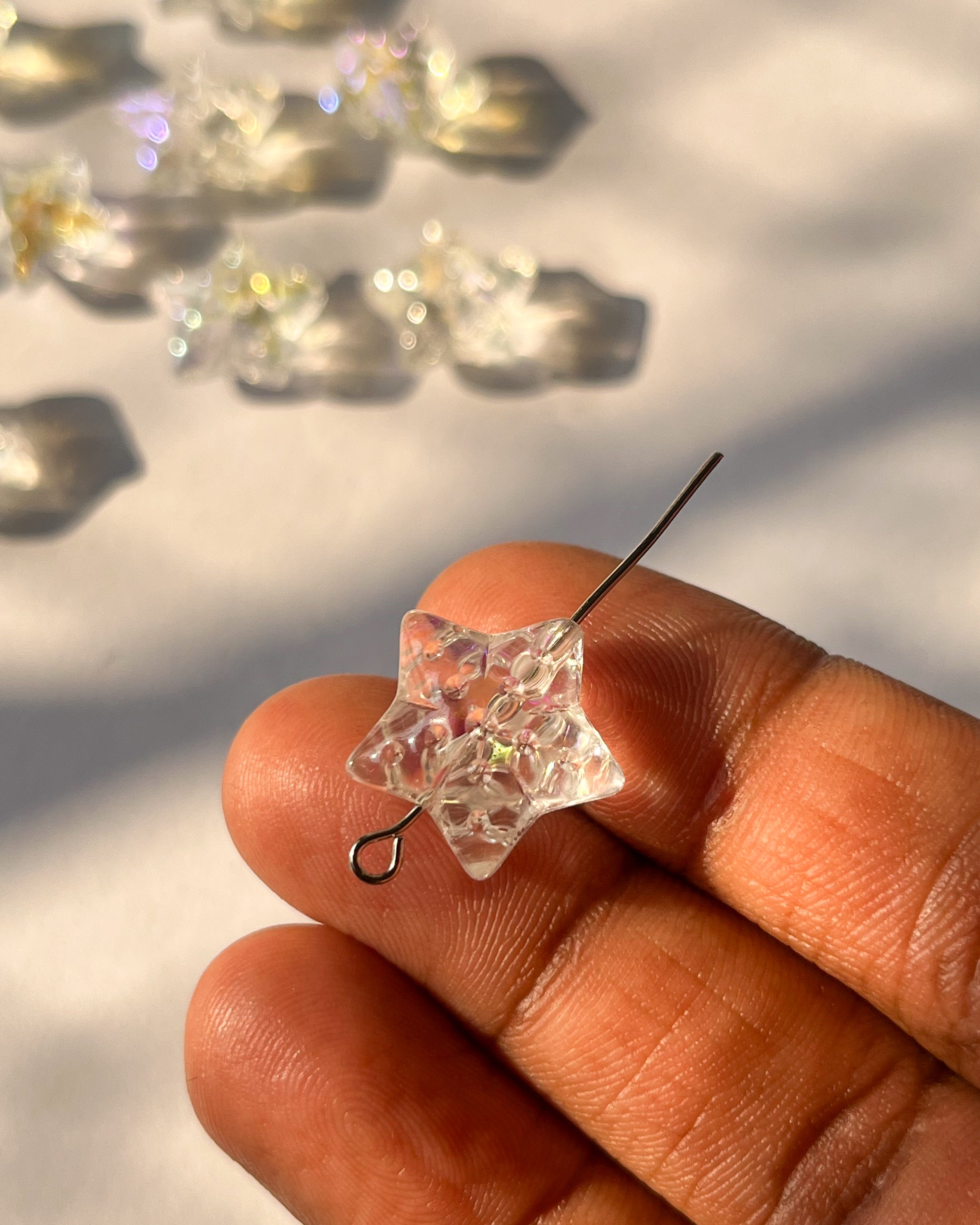 Chunky star Beads // 10 pc