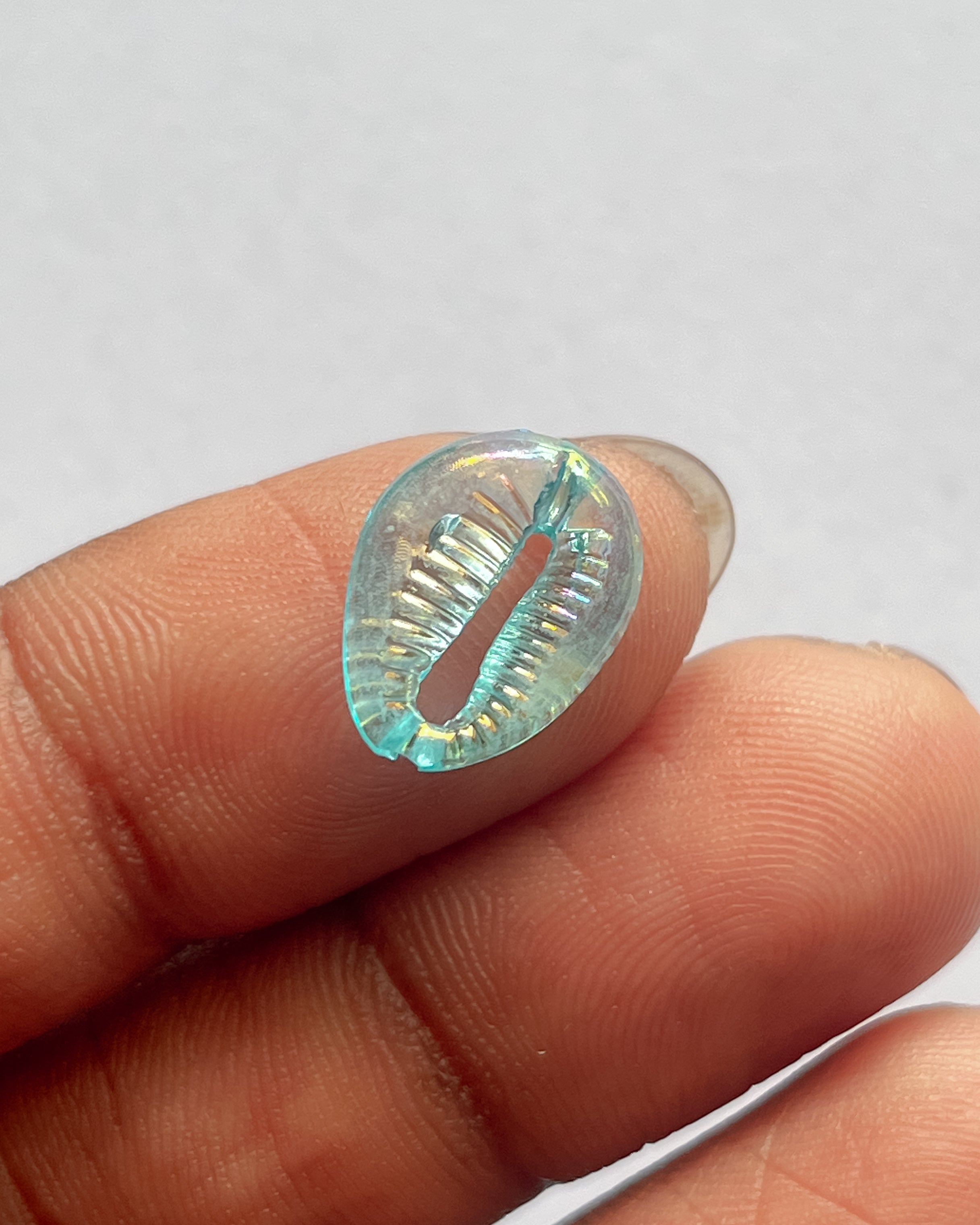 Blue shell beads - 25 grams