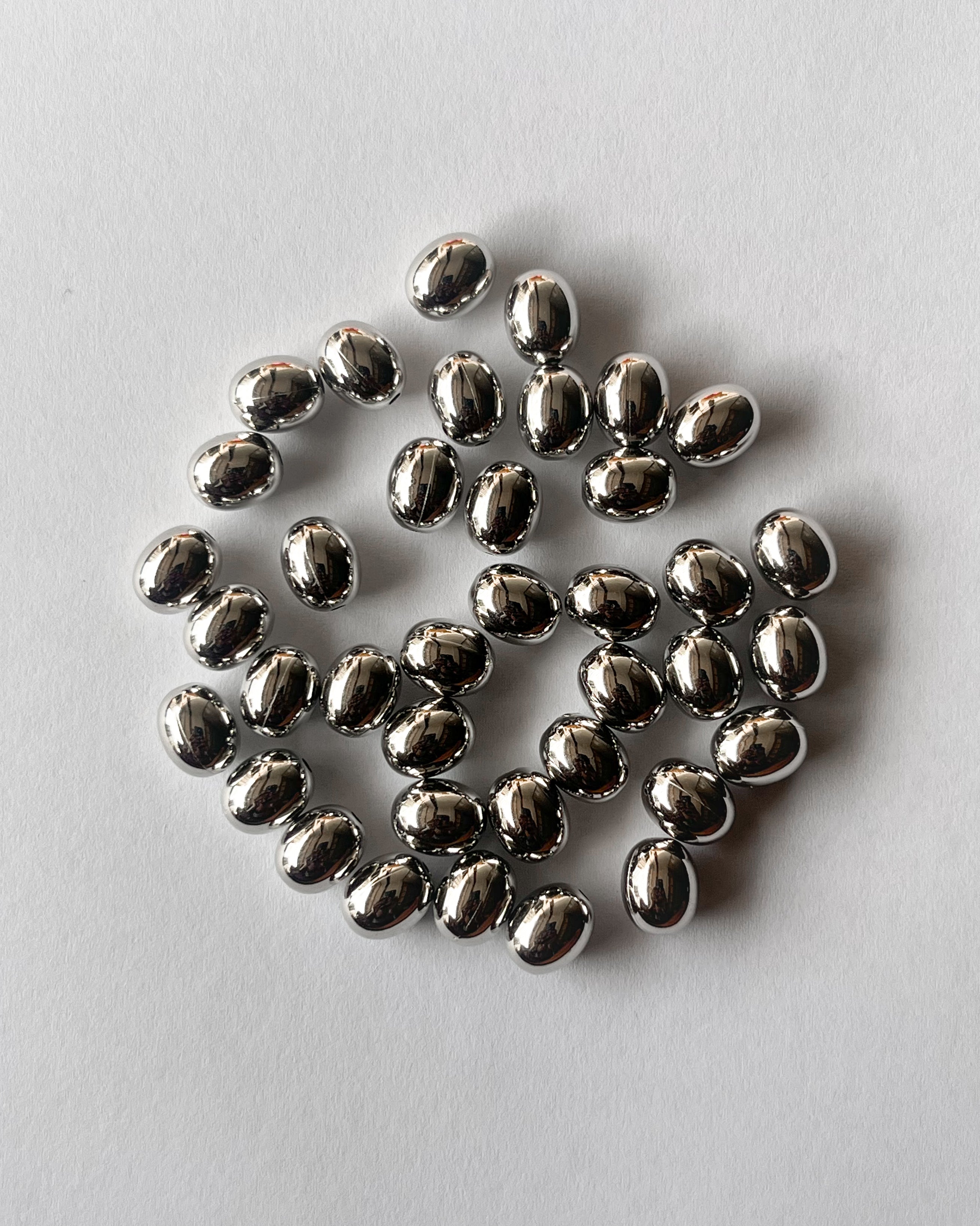 4 Uneven metallic CCB bead // 25 grams