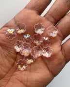 1.0 pink Flower beads - 25 grams