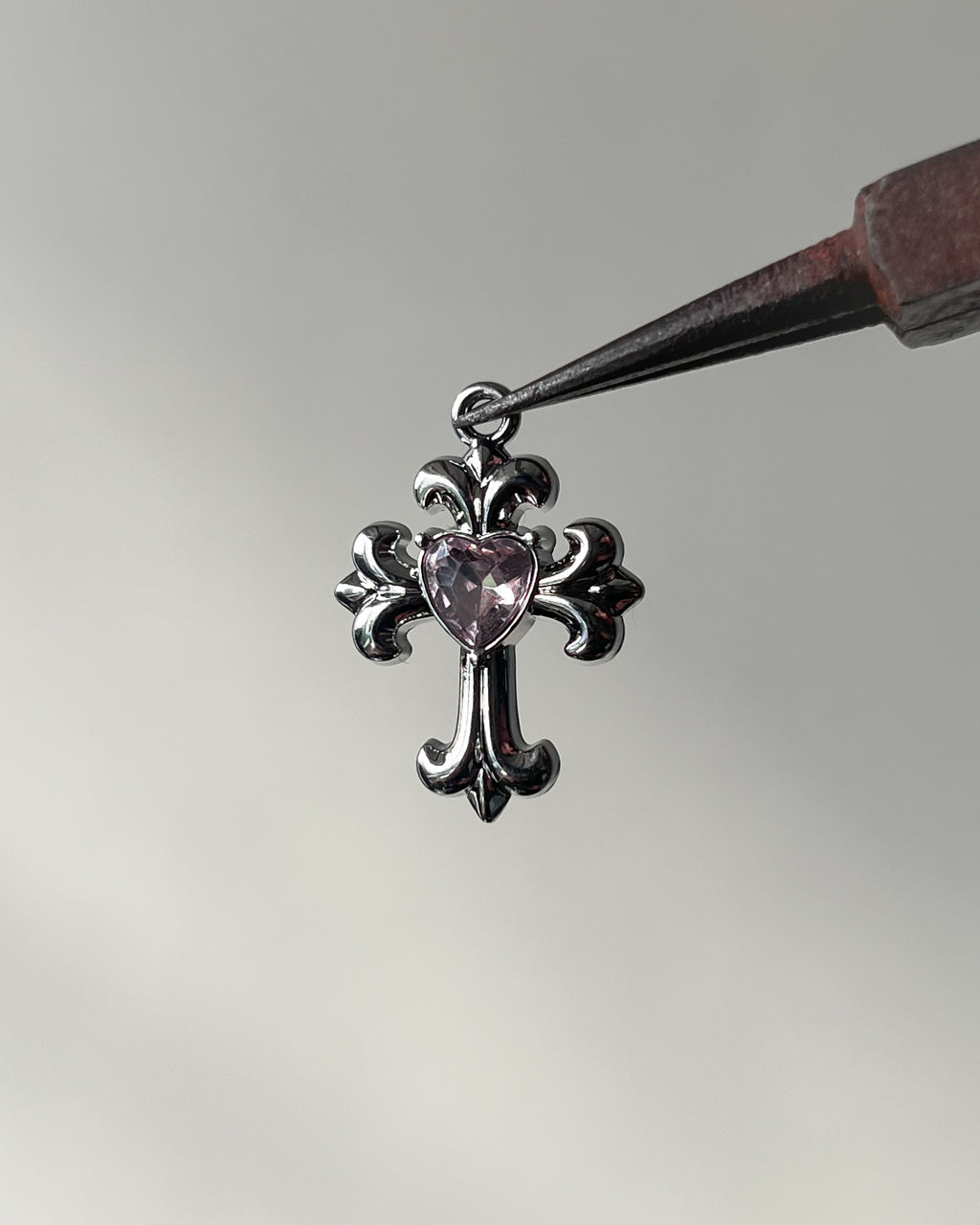 Pink clover cross
