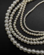 Cream Pearl Glass Beads Pack of 90-100
