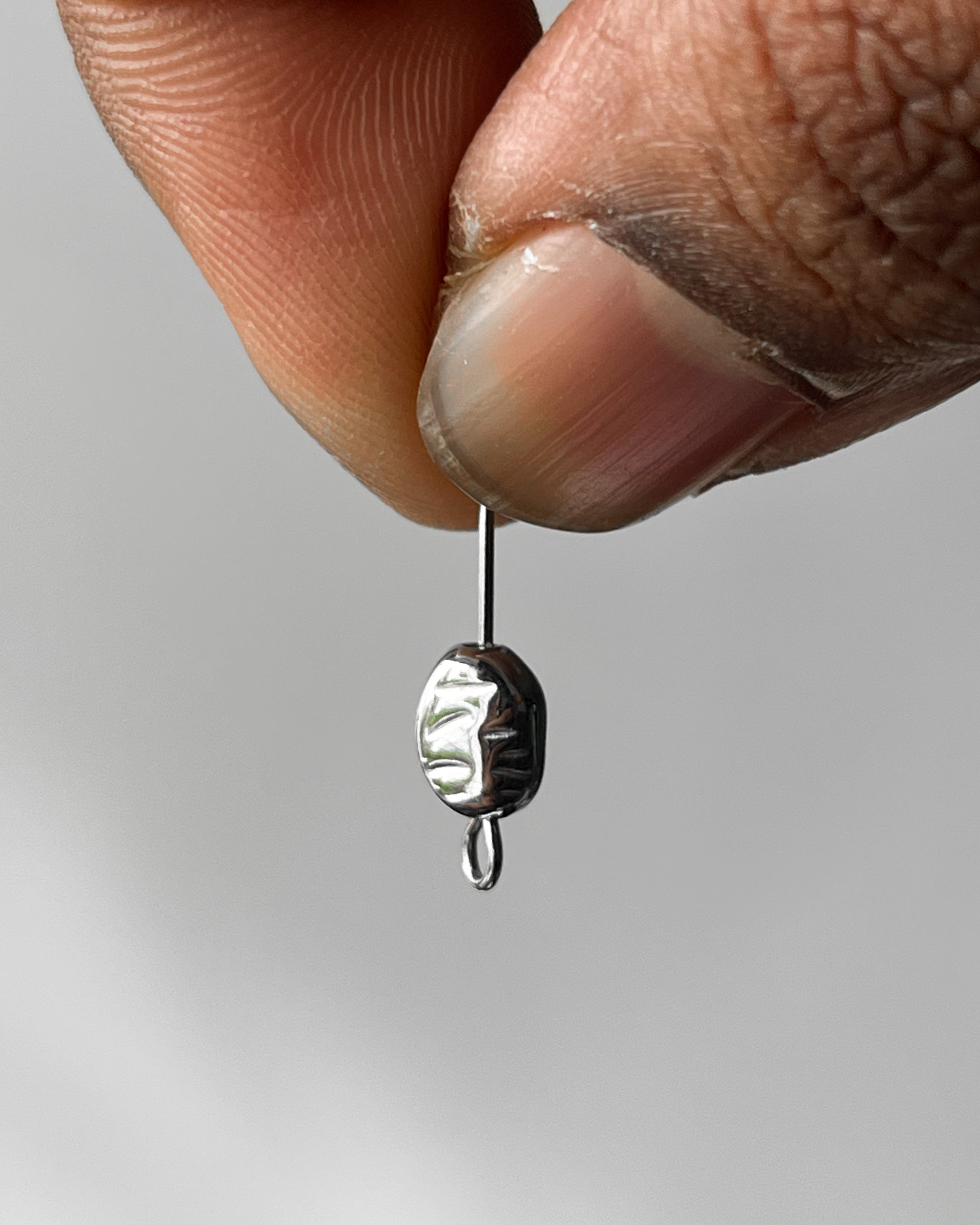 3 Uneven metallic CCB bead // 25 grams