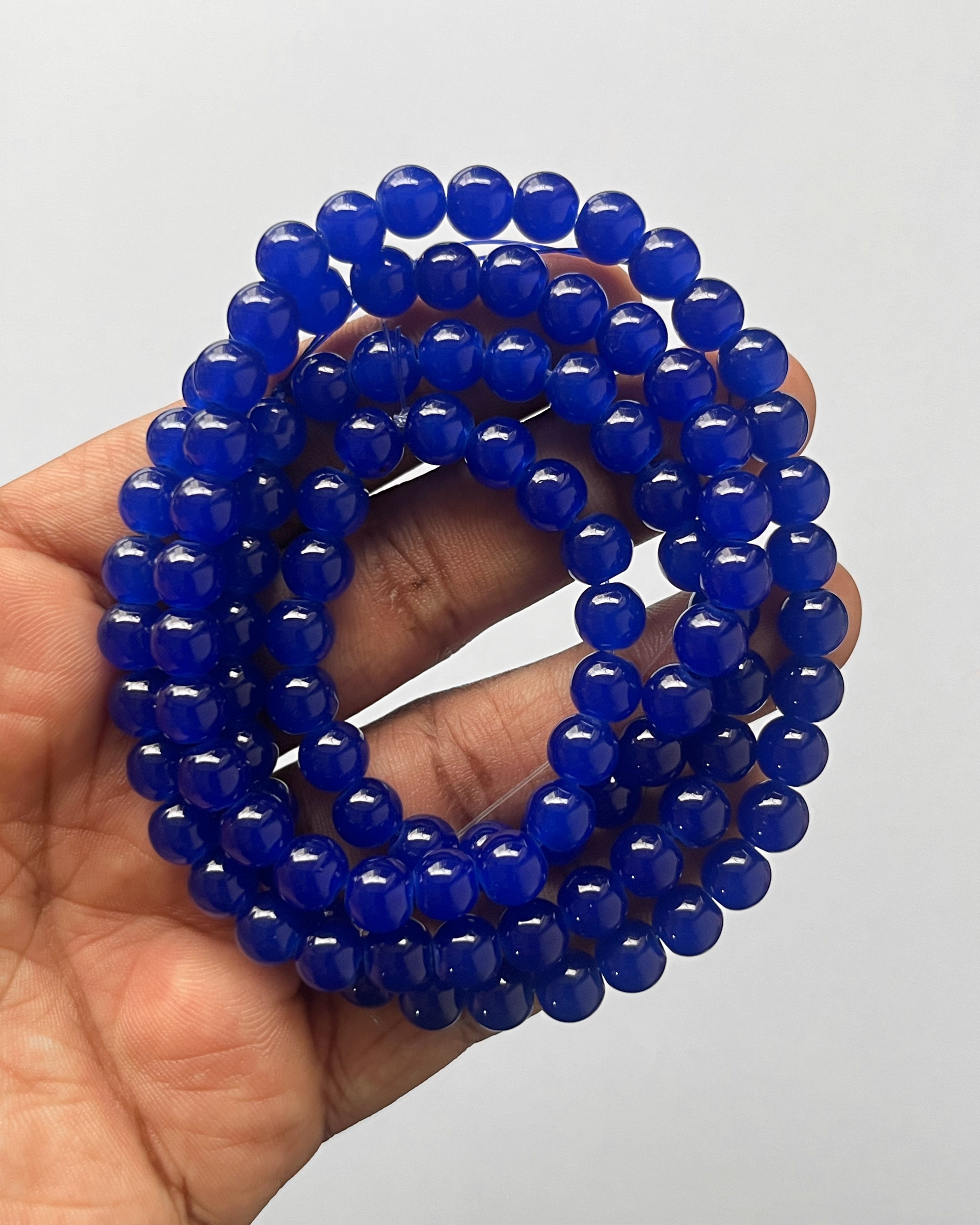 Navy blue Jelly beads - 1 line