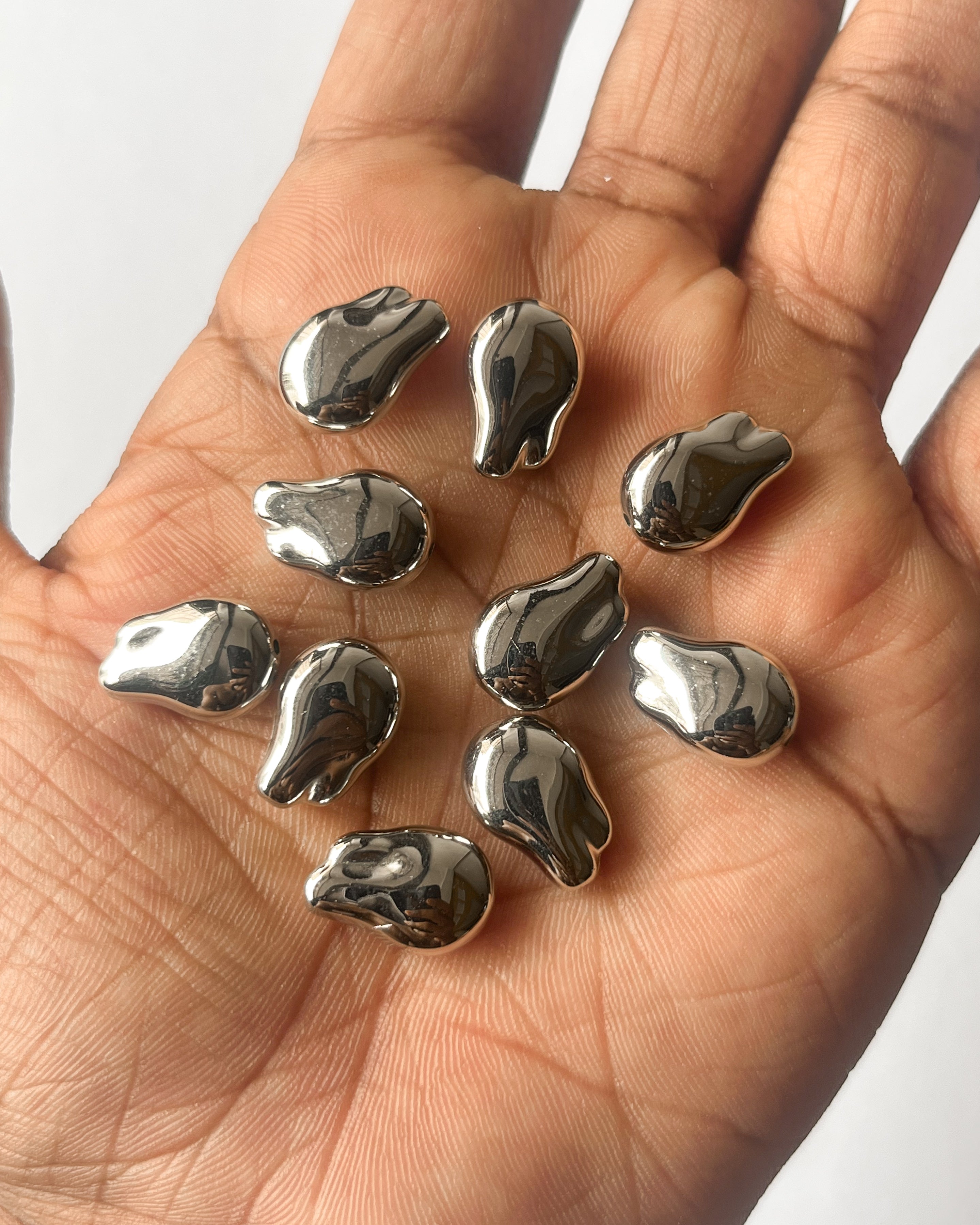 1 Uneven metallic CCB bead // 25 grams